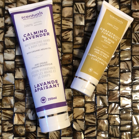 Scentuals GrapefruitTurmeric Hand Repair Cream&Calming Lavender Hand/Body Lotion - Picture 1 of 14